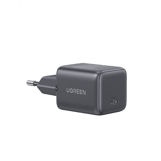 Ugreen Зарядно без кабел GaN с USB-C порт 30W Power Delivery / Quick Charge 4.0 Сив (X513)