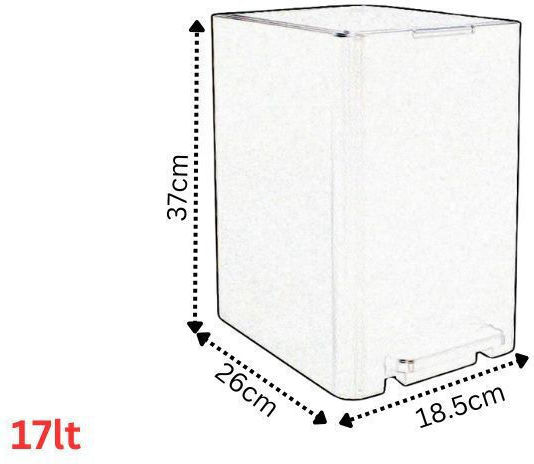 Viomes 85.186/4 Plastic Bathroom Basket Soft Close 10lt Beige