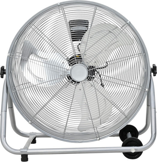 vidaXL Ανεμιστήρας Δαπέδου 60W Διαμέτρου 64cm Ασημί