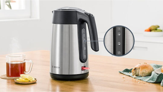 Bosch Kettle 1.7lt 2400W Inox-Black