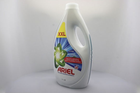 Ariel Alpine Υγρό Απορρυπαντικό για Λευκά Ρούχα (50 Μεζούρες)