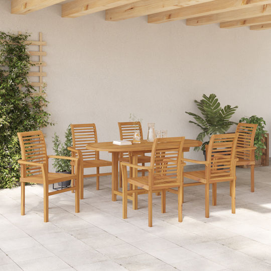 Garten- und Outdoor-Möbelsets Typsatz Speisesaal 7 Stück Braune