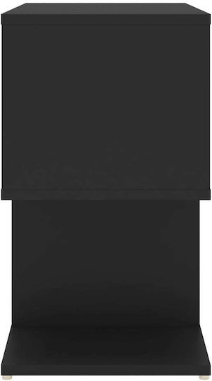 Wooden Black Bedside Table 50x30x51.5cm