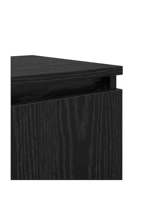 Κομοδίνο από Μασίφ Ξύλο Μαύρη δρυς 40x30x50cm