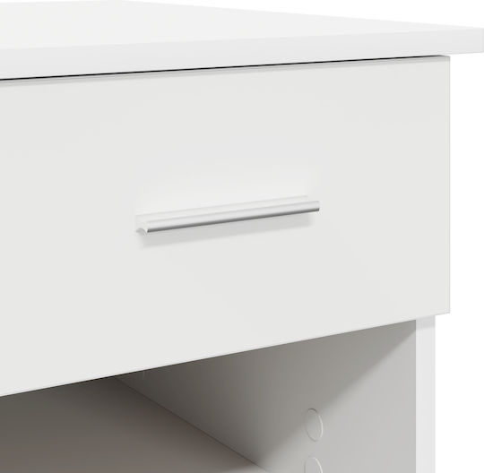 Γραφείο Υπολογιστή Ξύλινο Λευκό 90x49.5x75εκ.