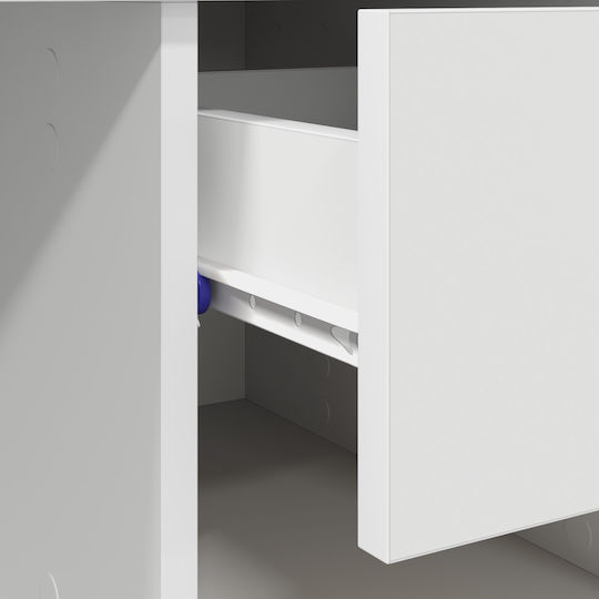Γραφείο Υπολογιστή Ξύλινο Λευκό 90x49.5x75εκ.