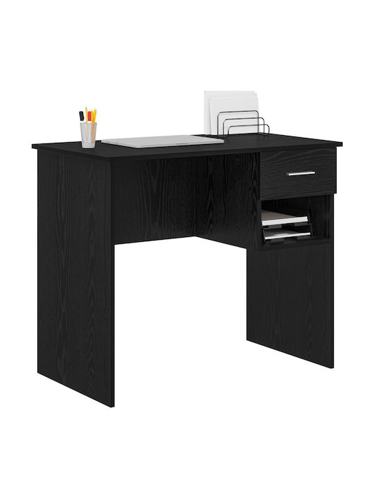 Γραφείο Ξύλινο Μαύρης Δρυς 90x49.5x75εκ.