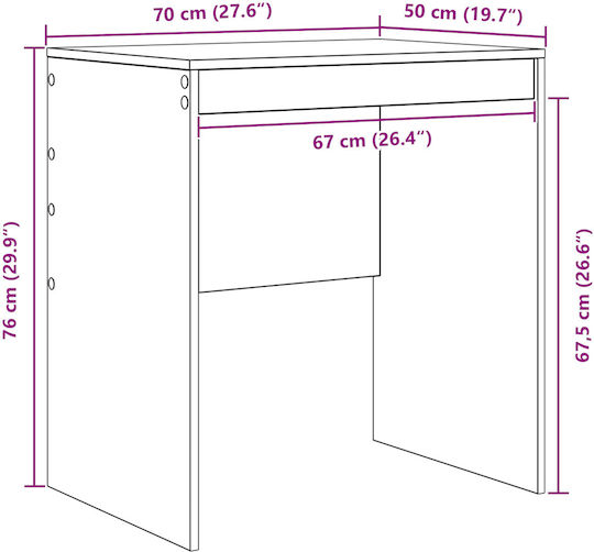 Birou de Lemn Maro 70x50x76cm