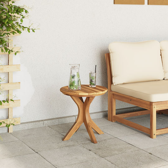 Garten- und Terrassentisch für Kleine Außenbereiche aus Teak Braun 40x41x41cm