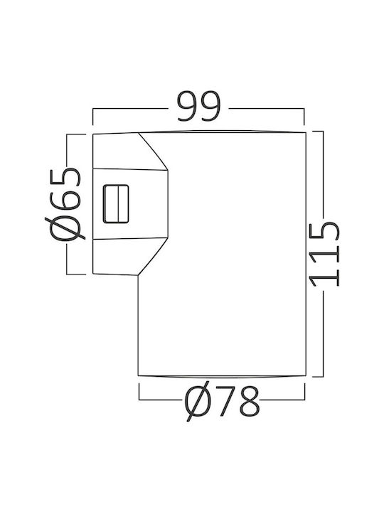 Braytron Wall-Mounted Outdoor Spot LED IP65 with Adjustable White Light 9.9x11.5cm