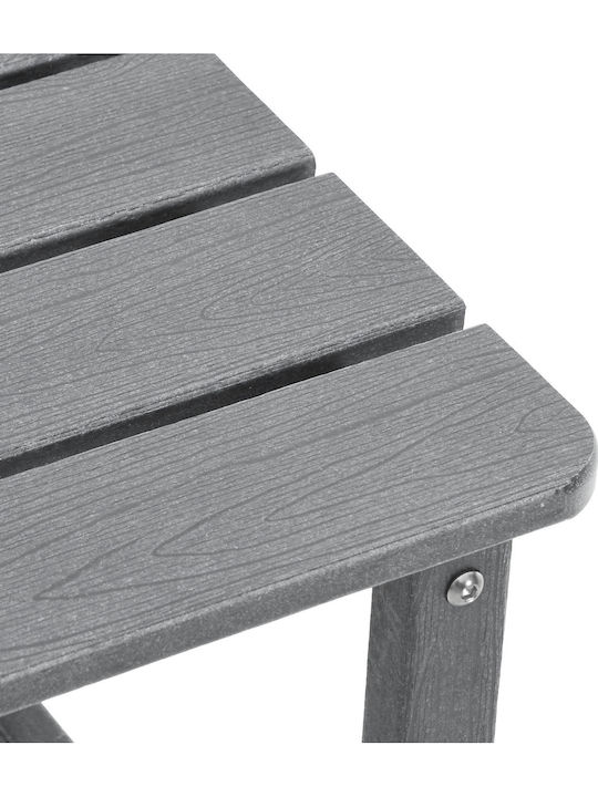 Sitting Room Outdoor Plastic Table Gray 38x38x45cm