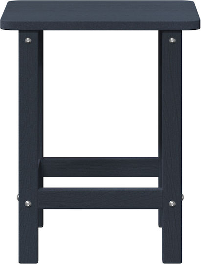 Sitting Room Outdoor Free Standing Plastic Table Navy Blue 38x38x46cm