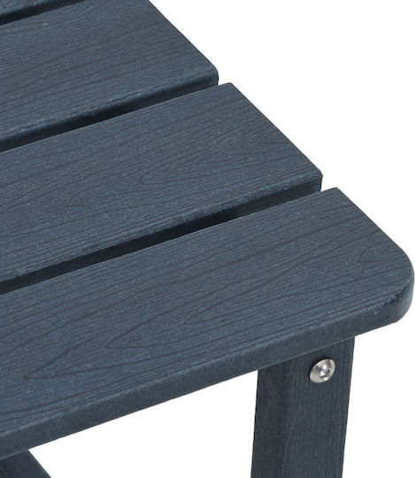 Sitting Room Outdoor Free Standing Plastic Table Navy Blue 38x38x46cm
