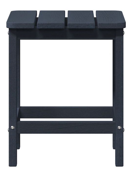 Sitting Room Outdoor Free Standing Plastic Table Navy Blue 38x38x46cm
