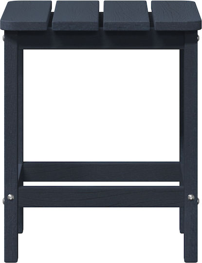 Sitting Room Outdoor Free Standing Plastic Table Navy Blue 38x38x46cm