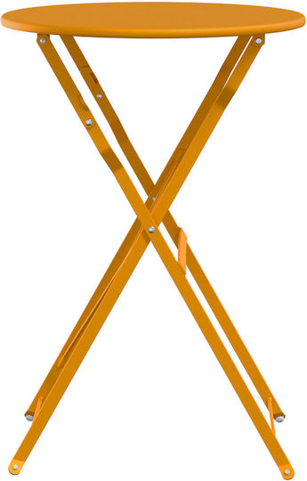 Tisch für kleine Außenbereiche Zusammenklappbar Mustard 50x50x71cm