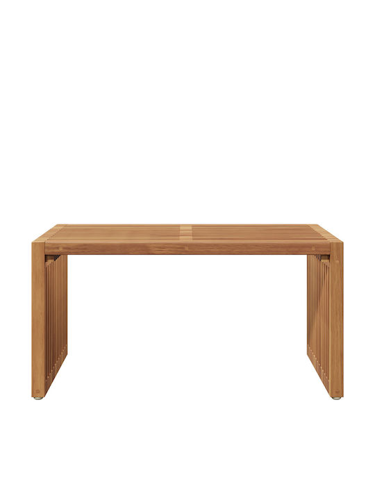 Sitting Room Table for Small Outdoor Spaces from Teak Brown 70x37.5x35.5cm