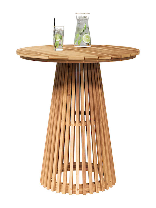 Garden & Terrace Table for Small Outdoor Spaces from Teak Brown 70x70x75cm