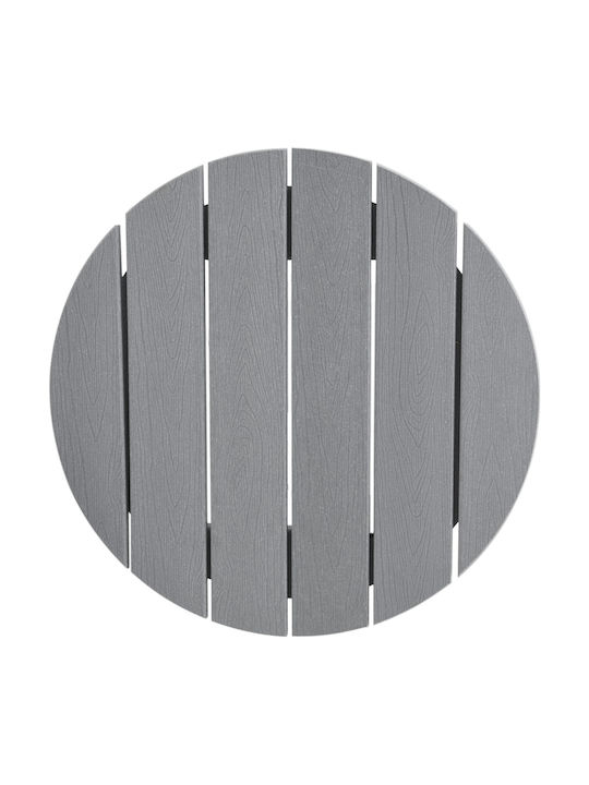 Outdoor Bar Free Standing Plastic Table Light Grey 55x55x107cm