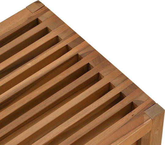 Sitting Room Table for Small Outdoor Spaces from Teak Brown 50x32.5x35cm