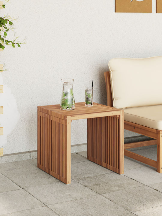 Sitting Room Table for Small Outdoor Spaces from Teak Brown 45x42.5x45cm
