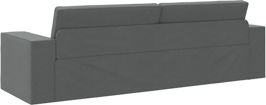 Триместен Диван Спалня Текстил Dark Grey 245x78x77см.
