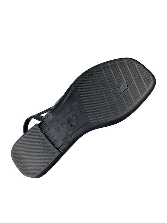 Women's Flat Sandals in Black Color