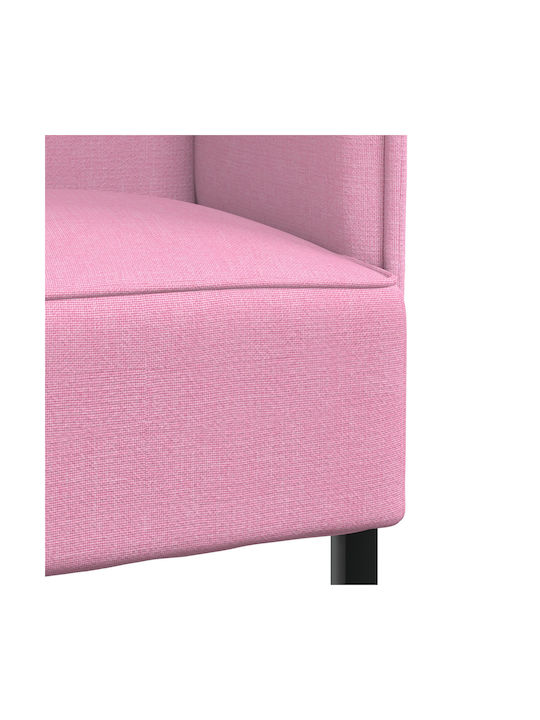 Corner Couch with Reversible Angle Pink 109x56x121 cm