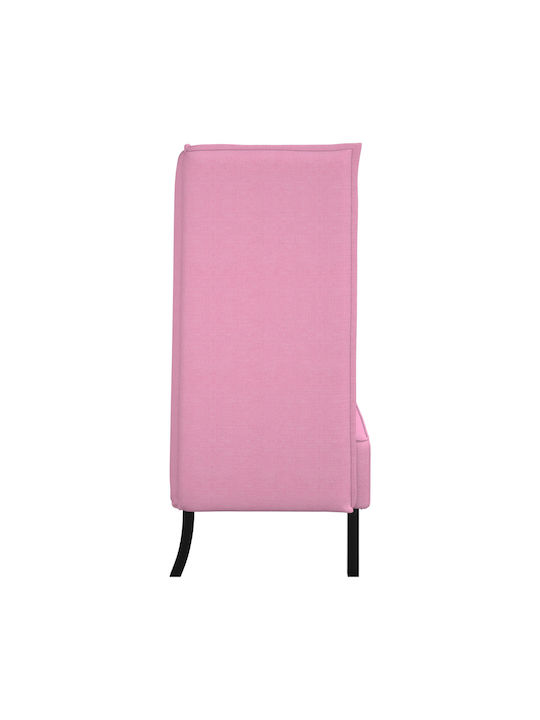 Corner Couch with Reversible Angle Pink 109x56x121 cm