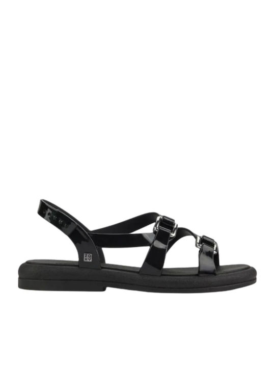 Flache Sandalen für Damen in Schwarz Farbe