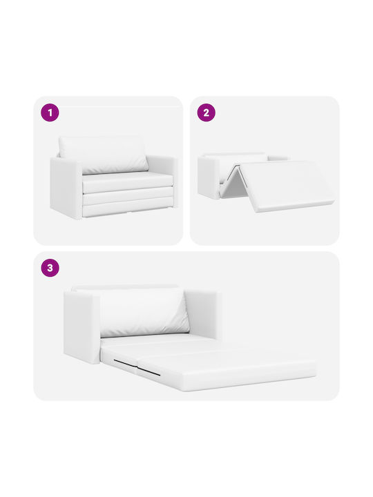 Ecksofa Schlafsofa Weiß 124x71x78cm