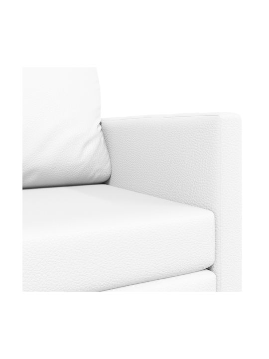 Ecksofa Schlafsofa Weiß 124x71x78cm