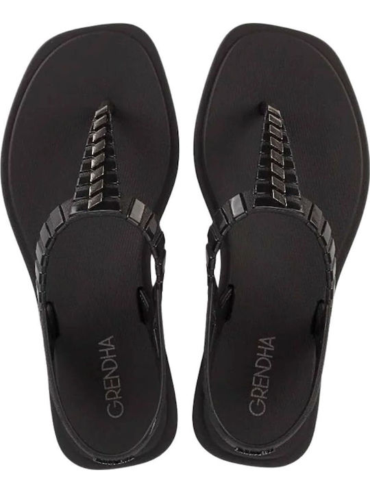Women's Flat Sandals in Black Color