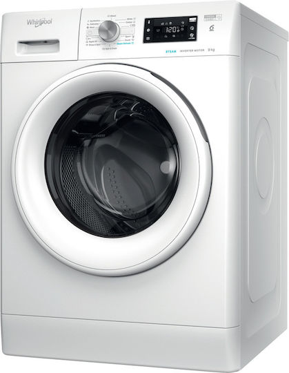 Whirlpool Πλυντήριο Ρούχων 9kg με Τεχνολογία Ατμού 1400 Στροφών 6th Sense FFB 9469 WV EE