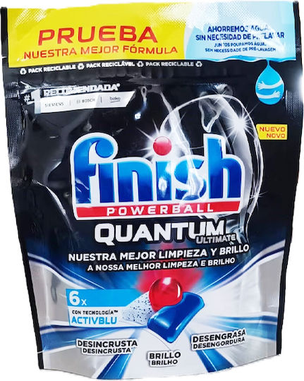 Finish Quantum Ultimate 6 Κάψουλες Πλυντηρίου Πιάτων