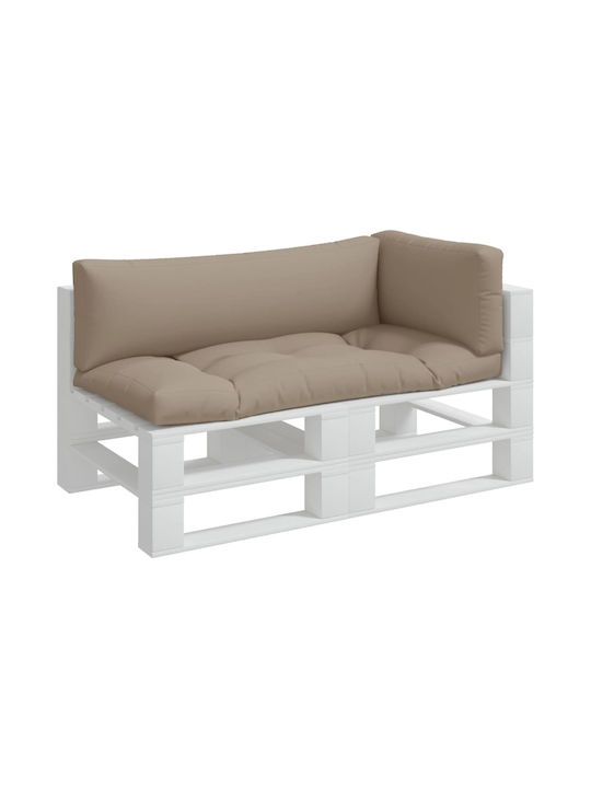 vidaxl Gartenstuhlkissen Palette 3 Stück Taupe Stoff