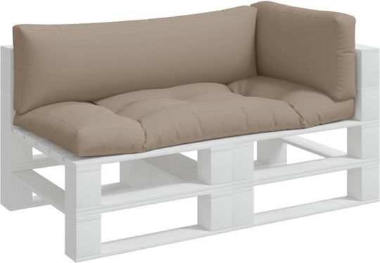 vidaxl Pallet Cushions 3 Pieces Taupe Fabric