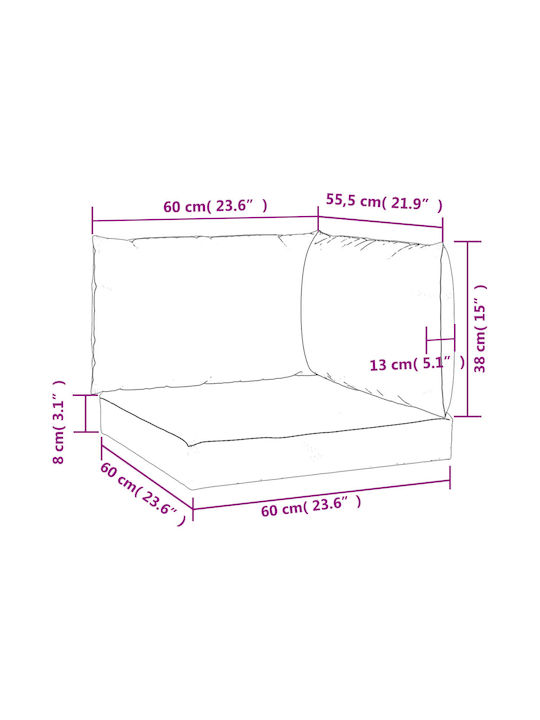 vidaxl Gartenstuhlkissen Palette 2 Stück Burgundisch Leinwand
