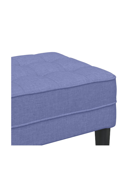 Taburet Tapițat cu Țesătură Albastră 113x57x39 cm