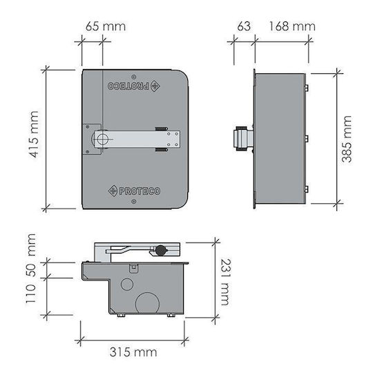 Profelmnet Set Motor pentru ușă de garaj batantă până la 350kg