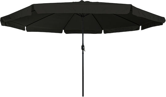 Rundschreiben aus Aluminium Schwarze 3,95x2,48 m Garten- und Terrassen-Sonnenschirm