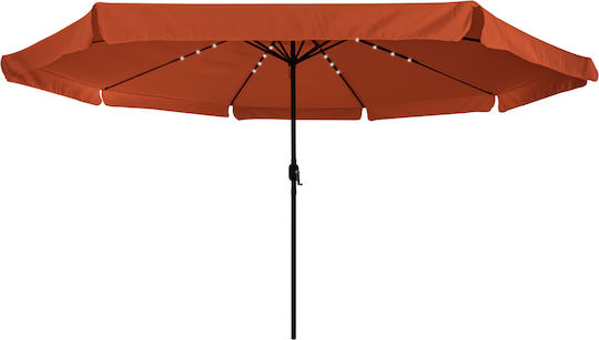 Round Aluminum Orange Parasol Φ3.95xH2.49m