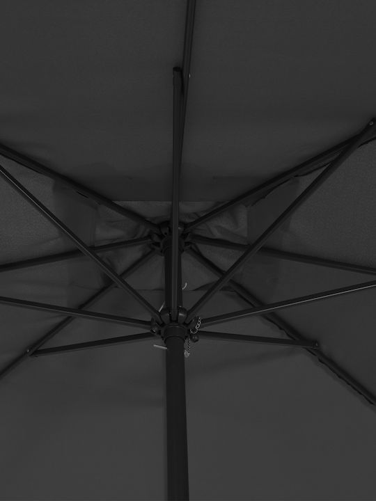 Square Metal Garden Parasol Grey 2.48x2.48xHeight 2.48m