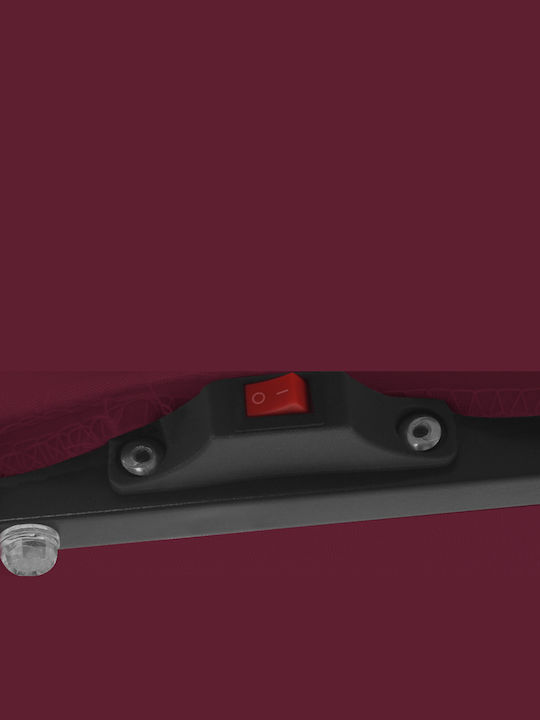 Square Aluminum Burgundy Parasol 2.49x2.49xH2.49m