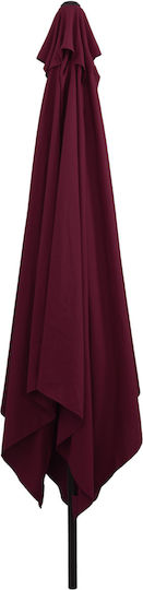 Square Aluminum Burgundy Garden & Terrace Parasol 3x3xHeight 2.48m