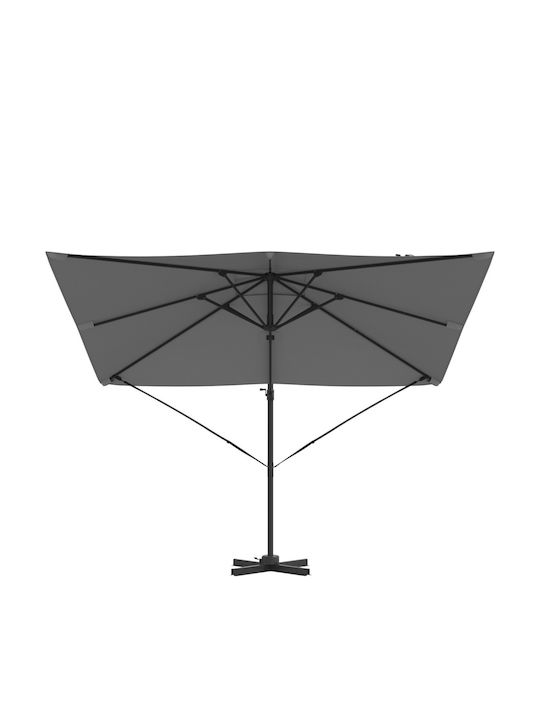 Hanging Aluminum Garden Parasol Grey 2.86x2.85xHeight 2.65m