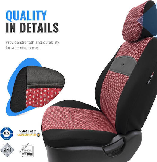 Auto Gs Car Cover Set 11pcs Leatherette Black