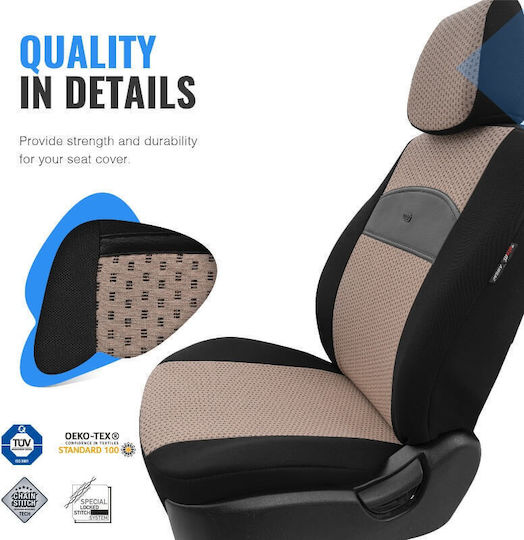 Auto Gs Car Cover Set 11pcs Leatherette Black