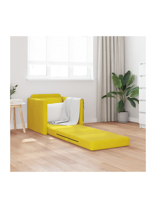 Schlafsessel Samt Dark Yellow 74x77x81cm