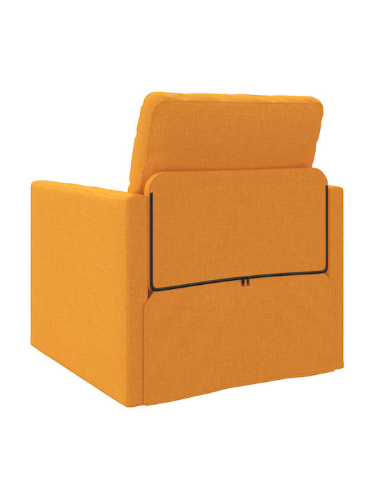 Armchair Bed Dark Yellow 74x77x81cm
